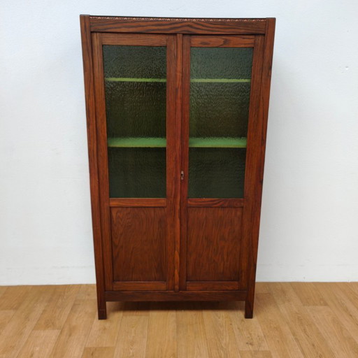 Libreria antica d'epoca, mobiletto da parete, vetrina, vetrina.