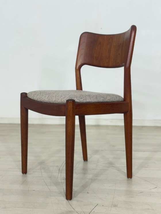 Image 1 of 5x Henning Kjarnulf Teakhouten Stoelen Eetkamerstoelen Stoel Eetkamerstoel Vintage