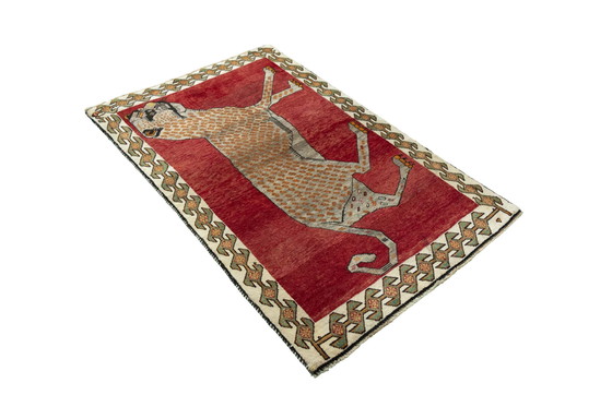 Image 1 of Handgeknüpfter Gabbeh - Nomaden-Teppich - 155 x 100 cm - Tiger