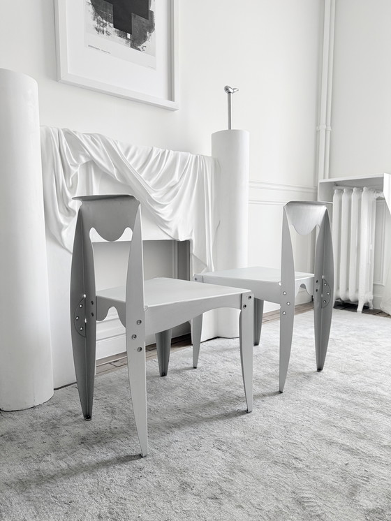 Image 1 of Pair of Libertá chairs by Afra e Tobia Scarpa Meritalia 1989