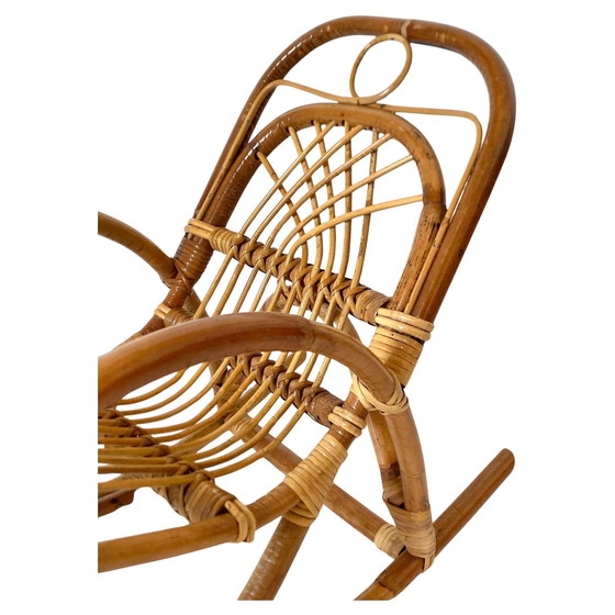 Image 1 of 1x Mecedora infantil de bambú de mediados de siglo, Italia, década de 1960