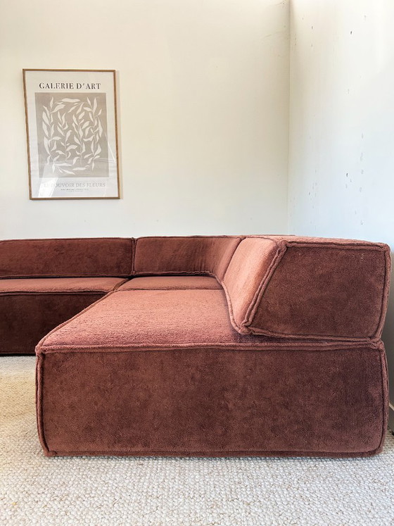 Image 1 of COR Trio modulaire bank in terracotta fluweel uit de jaren 70