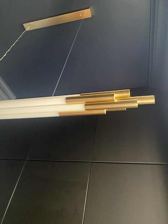 Image 1 of Lampada moderna in ottone tubolare