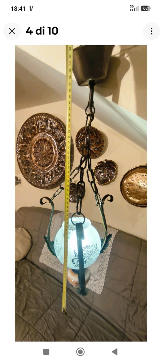 Vintage Tuscan Maremma Lantern Style Pendant Light – Pendant lamps, Ceramic, Glass (photo 3 of 9)