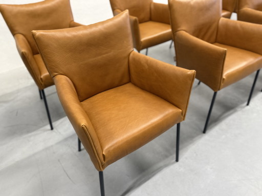 4 Silla de comedor Label van den Berg Mali Bovino de cuero natural