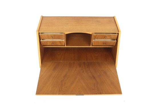 Scandinavisch Teakhouten Secretaire Bureau, Zweden, 1950, Scandinavian (foto 5 van 6)