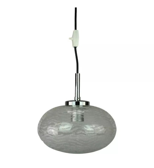 70s hanging lamp ceiling lamp lamp luminaire space age glass Hustadt Leuchten