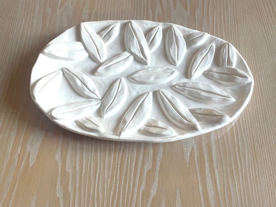 Image 1 of White enamel serving dish by Bela Silva