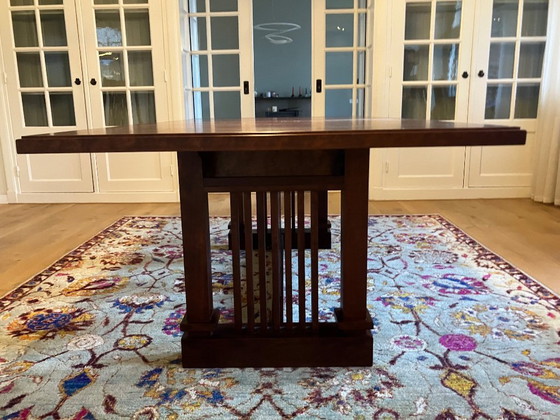 Image 1 of Solid cherry wood dining table and 6 chairs