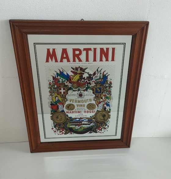 Image 1 of Decorazione da parete con specchio da pub Martini vintage (specchio)