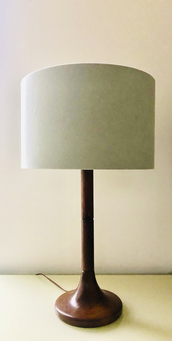 Image 1 of Deens Vintage Design Dyrlund Teakhout Tafellamp