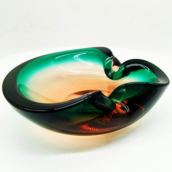 Image 1 of 1960s big ashtray or Catch-all in Murano Glass attributed to Flavio Poli for Seguso. Made in Italy.