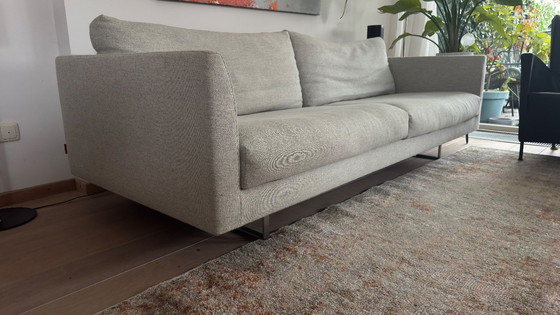 Image 1 of Monits Axel 3,5 zits wollen bank beige/grijs gemêleerd