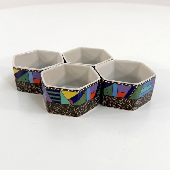 Image 1 of Ensemble d'assiettes à apéritif Scenario Metropol de Barbara Brenner pour Rosenthal, années 1990