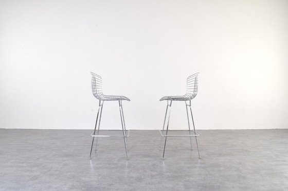 Image 1 of Vintage Bar Stools by Harry Bertoia for Knoll International, 1970s, Set of 2