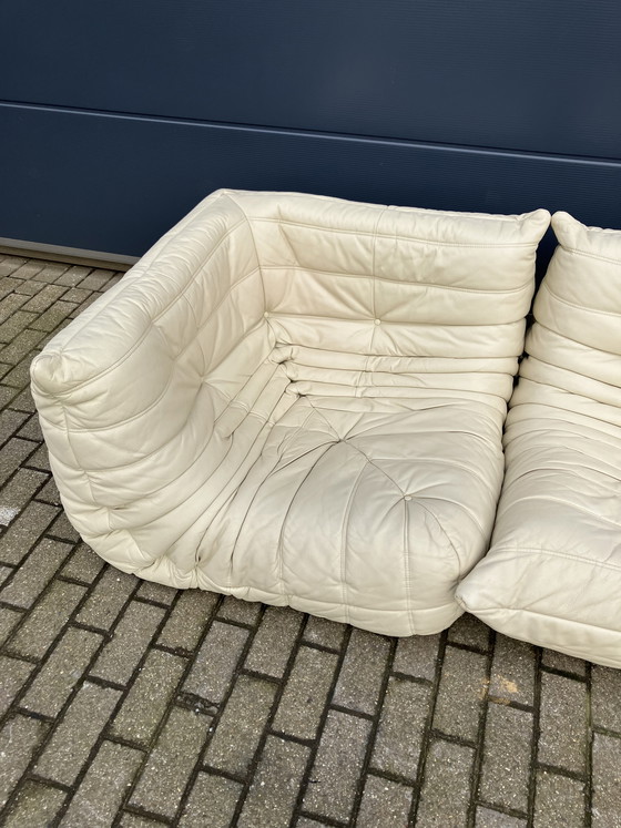 Image 1 of 100% authentic Ligne Roset Togo 1.2z & corner in beige leather