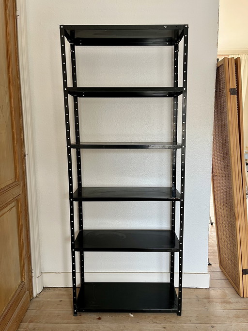 Antiek zwart metalen rek