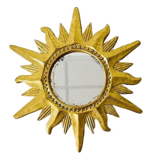 Vintage gouden zonnespiegel hollywood regency