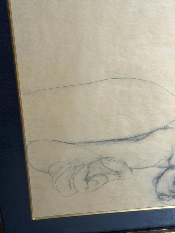 René Knapen – Disegno surrealista a grafite con certificato di galleria – Dipinti e disegni, Vetro (photo 9 of 10)