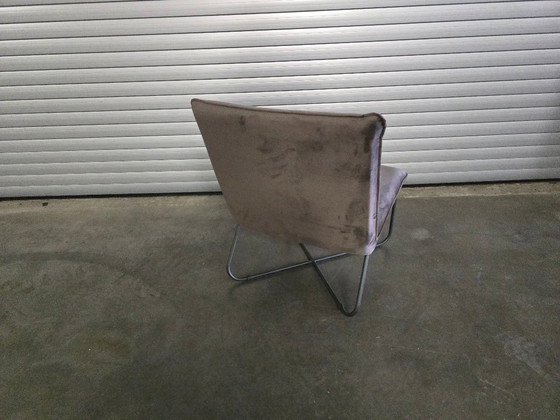 Image 1 of 1x Fauteuil Bruin fluweel/fluweel