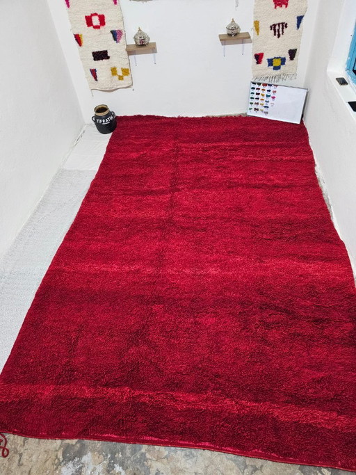 Großer, handgeknüpfter marokkanischer Vintage-Teppich, Unikat, 357 cm x 225 cm – vloerkleden en tapijten, Wool