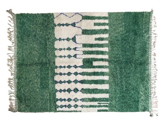 Image 1 of Beni Ourain Berber tapijt van zuivere wol, handgeweven volgens traditionele methoden, afmeting 150/250 cm
