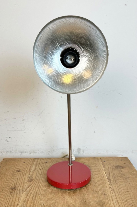 Image 1 of Vintage Red East German Table Lamp from AKA Leuchten, 1970s