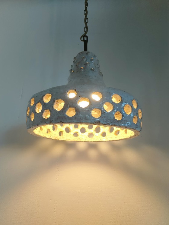 Image 1 of 60s/70s Ceramic Danish ceiling lamp