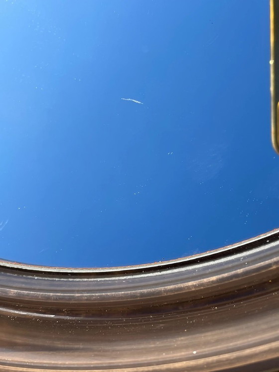 Image 1 of Mid-Century, Vintage, Rond Spiegel van Gerookt Acryl, Jaren 70