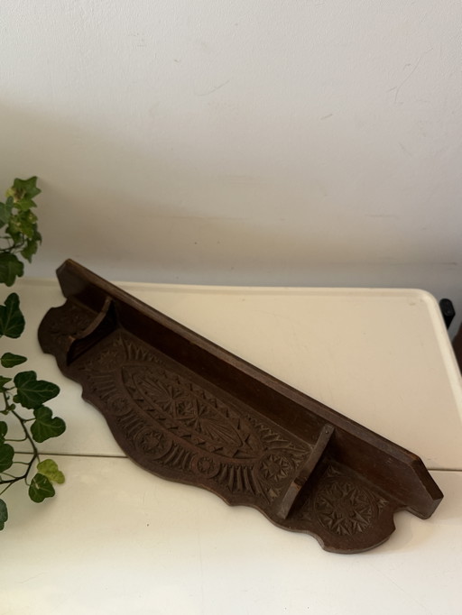 Vintage-Wandregal aus Holz