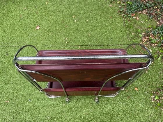 Gerlinol Foldable Bar Cart / Trolley – Chrome (photo 17 of 24)