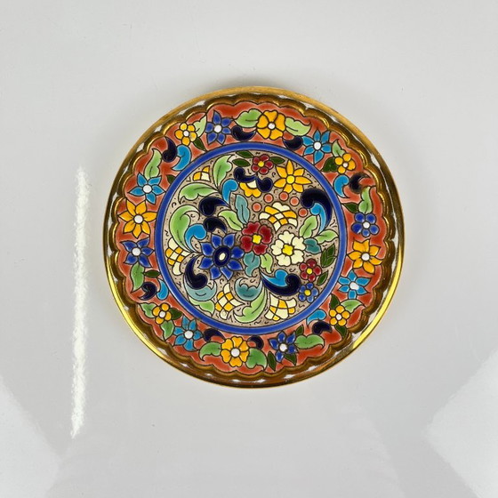Decorative ceramic plate by Artecer, Cuerda Seca, Seville, 1980s-90s – Wall decoration (photo 2 of 7)