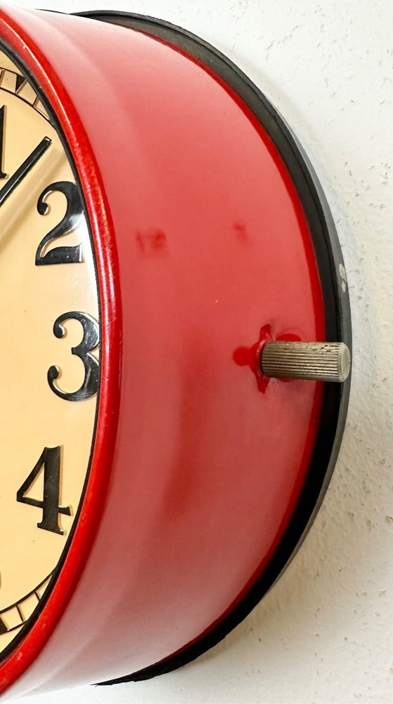 Image 1 of Vintage rode Seiko scheepswandklok, jaren 70