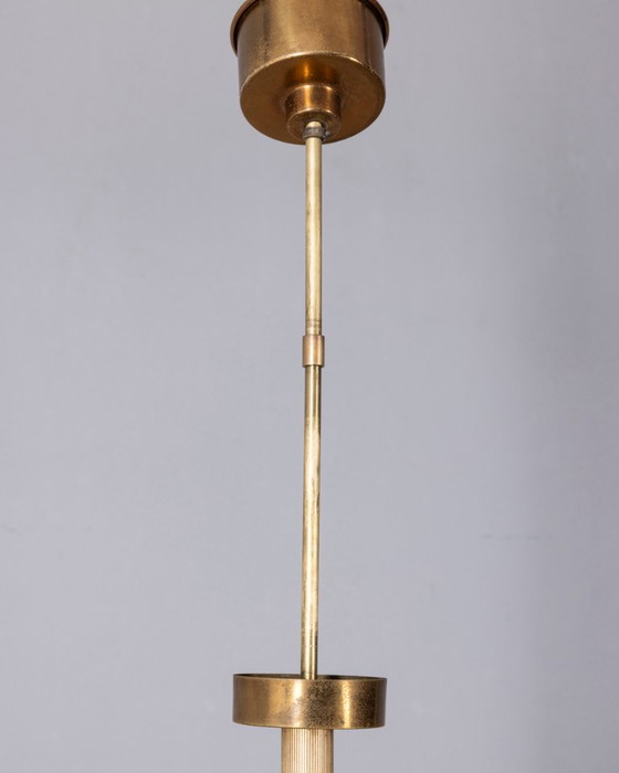 Lampadario vintage anni '50 di design italiano in vetro blu e cristallo. – Glass (photo 8 of 15)