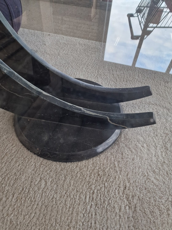 Image 1 of Giorgio Maurizio design glass coffee table marble base