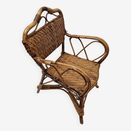 1930 children's rattan armchair