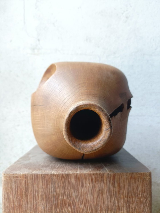 Vase / Sculpture in Solid Carved Oak – retroDom, Wood (photo 8 of 11)