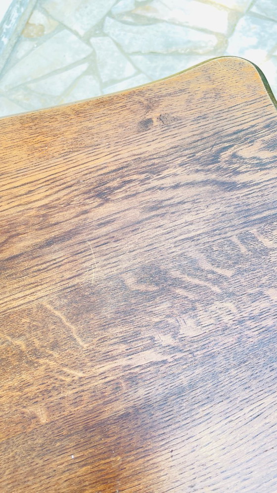 Image 1 of DESSERTE Mensola in legno massello e gambe curve VINTAGE