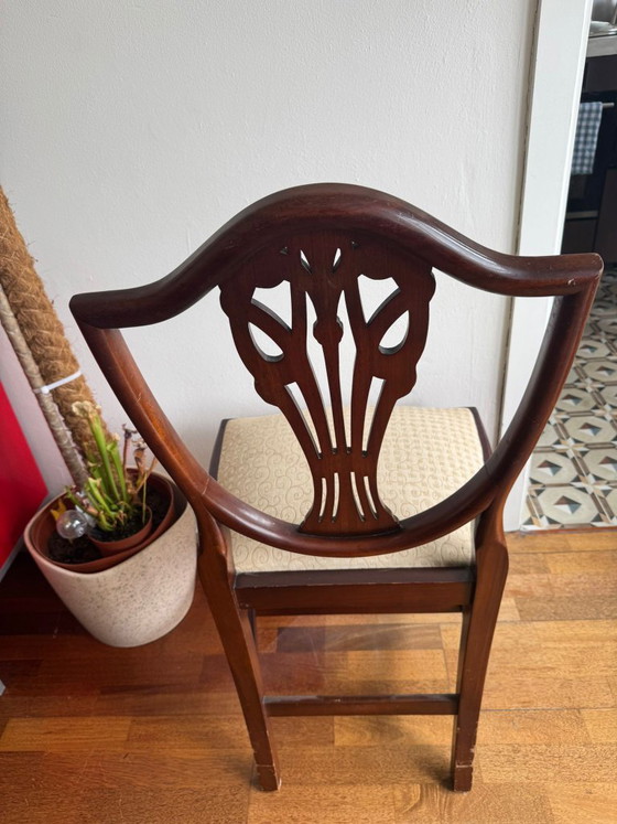 Image 1 of 2 sedie da pranzo classiche in legno in stile Art Nouveau