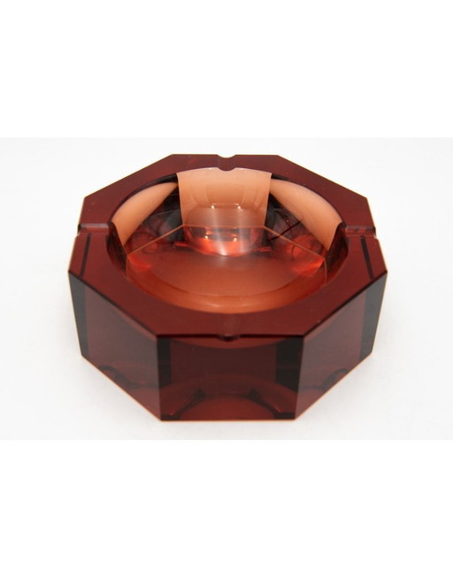 Posacenere in cristallo Moser, Repubblica Ceca, anni '60.