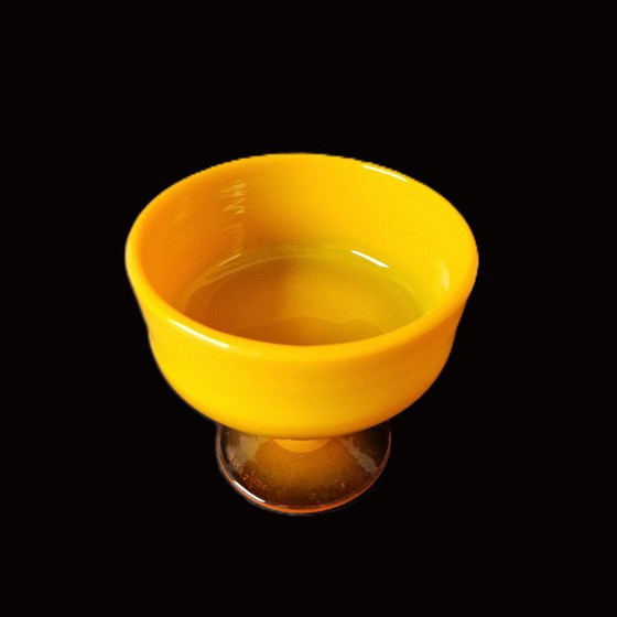 Image 1 of Kosta Boda – Orangefarbene Schale zu Fuß von Erik Höglund – 60er Jahre