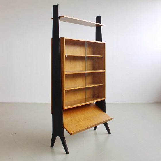 Image 1 of Système d'étagères modulaires vintage, meuble mural style années 60, entièrement restauré