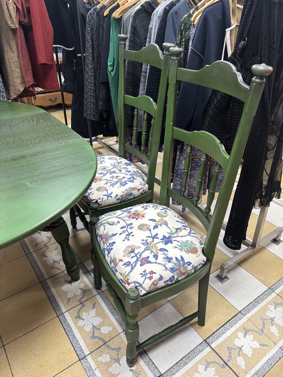 Image 1 of landelijke Inklapbare eettafel met 4 stoelen