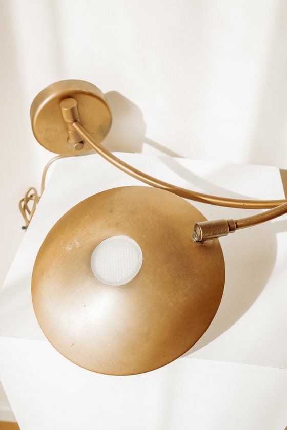 Image 1 of Lampada da parete vintage in ottone con dimmer integrato