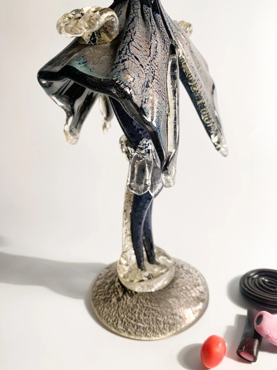 1960s Hand-blown Murano Glass Figurative Statue Attributable to Salviati – Sculpture (photo 8 of 14)