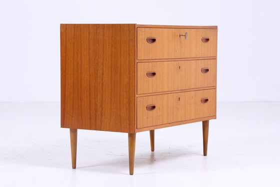 Image 1 of Vintage teck tiroirs commode années 60 | Mid Century armoire de rangement en bois rétro