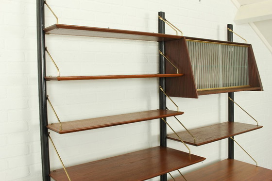 Image 1 of Sistema da parete modulare in teak di Louis van Teeffelen per WéBé, anni '50