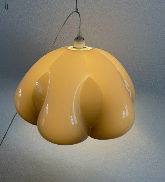 Herda Space Age Blumen-Pilz Pendelleuchte, Pendelleuchten, Metall, Kunststoff, Taupe (Foto 5 von 7)