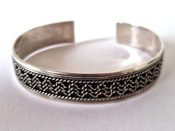 Image 1 of Zilveren armband - Zilveren klemarmband - 925 