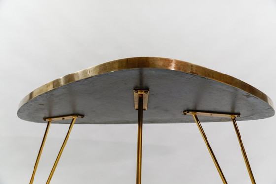 Image 1 of Farbenfroher Couchtisch aus Mosaik und Messing, Italien, 1950er Jahre